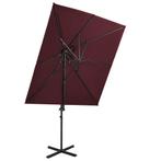 Dubbel dak parasol | Retour Deal | Totaal Korting!, Tuin en Terras, Nieuw, 2 tot 3 meter, Zweefparasol, Kantelbaar