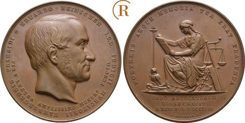 Brons medaille 1856 Hamburg Stadt:, Timbres & Monnaies, Pièces & Médailles, Envoi