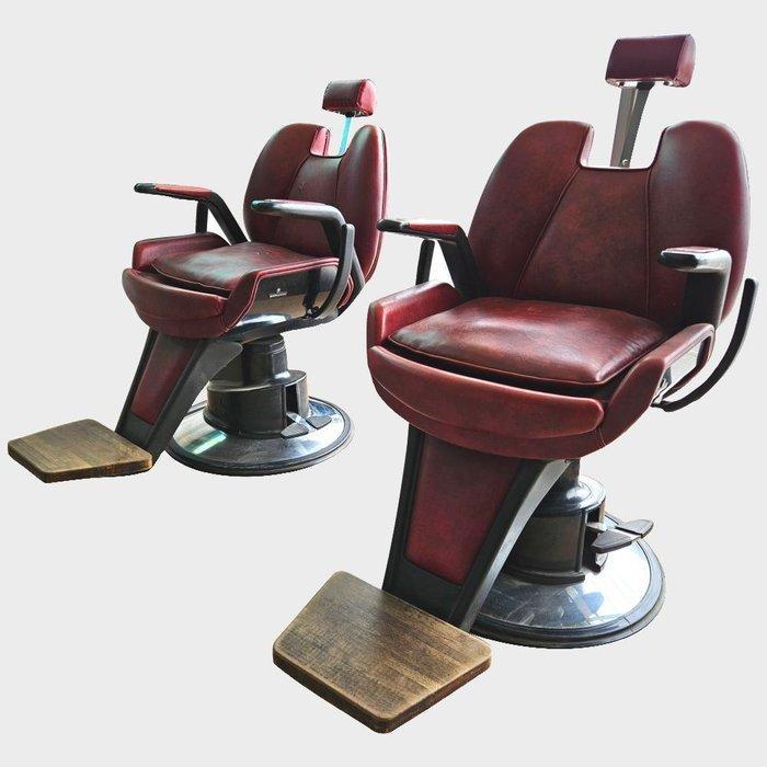 Chaise de barbier (2) - Cuir, Antiek en Kunst, Antiek | Wandborden en Tegels