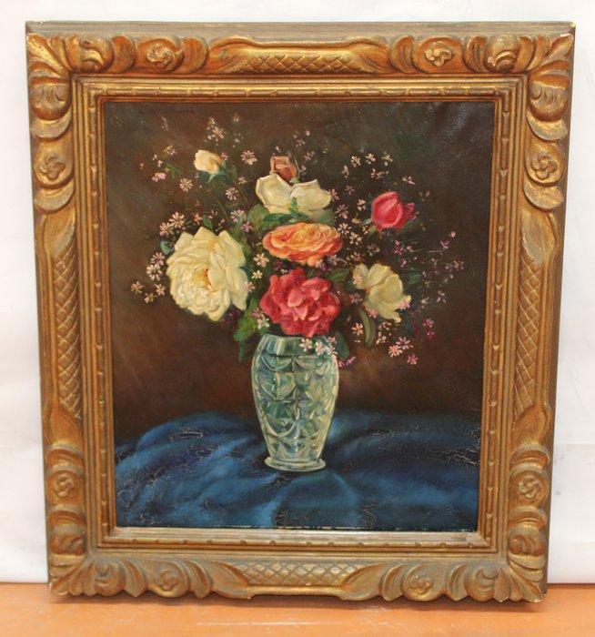 Esteban Wenceslao Viciana (1871-1961) - Bodegón de rosas, Antiek en Kunst, Kunst | Schilderijen | Klassiek