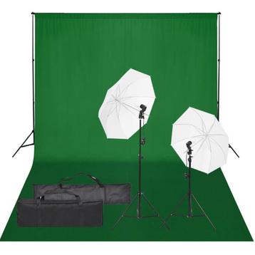 vidaXL Fotostudioset met verlichtingsset en achtergrond, Audio, Tv en Foto, Verzenden, Nieuw