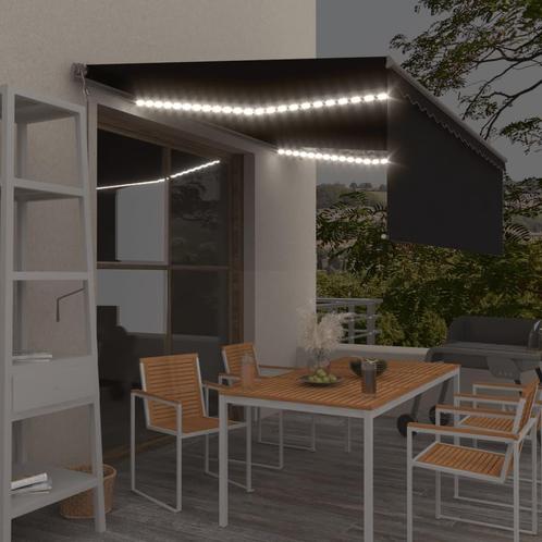 vidaXL Luifel met rolgordijn, LED en windsensor 4x3 m, Tuin en Terras, Zonneschermen, Nieuw, Verzenden