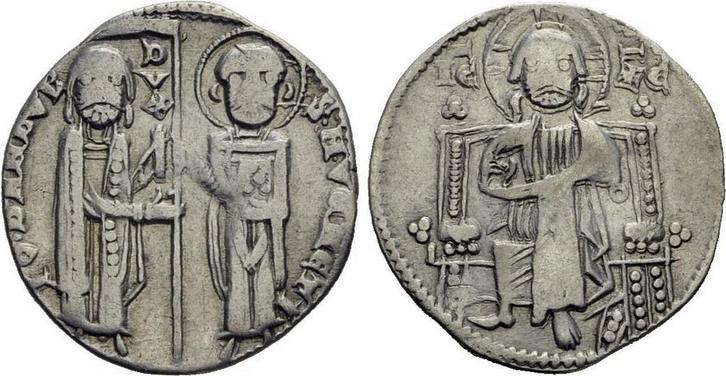 Groschen 1280-1289 Venedig Giovanni Dandolo Grosso Matapa..., Timbres & Monnaies, Monnaies | Europe | Monnaies non-euro, Envoi