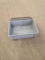 Kunststof stapelbak 60x40x22cm met deksel grijs PP, Doe-het-zelf en Bouw, Kratten en Dozen, Ophalen of Verzenden, Nieuw
