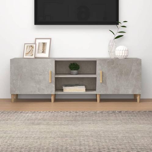 vidaXL Meuble TV Gris bÃ©ton 150x30x50 cm Bois, Huis en Inrichting, Kasten |Televisiemeubels, Verzenden