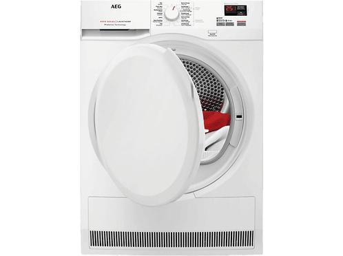 AEG -  Condensatie Droogkast Prosense Serie 6000 B  - Wit, Elektronische apparatuur, Droogkasten, Nieuw, Voorlader, 95 cm of meer