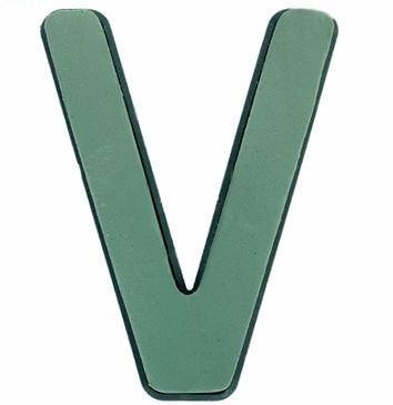 Letter v van steekschuim met bodem premier, passen niet op, Huis en Inrichting, Woonaccessoires | Kunstplanten en Kunstbloemen