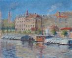 Ecole impressionniste  vers 1890 - Les bateaux lavoirs, Antiquités & Art