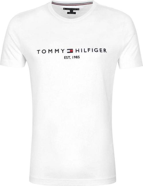 Tommy Hilfiger Logo T-shirt Wit maat Maat 48/50 (M) Heren, Kleding | Heren, T-shirts, Wit, Nieuw, Maat 48/50 (M), Verzenden
