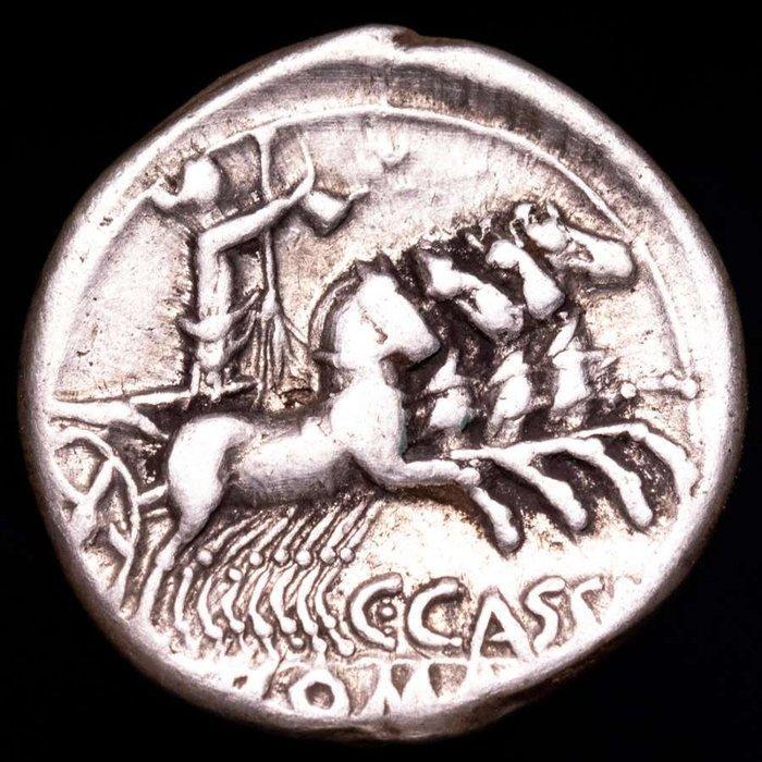 République romaine. C. Cassius, 126 av. J.-C.. Denarius 126, Postzegels en Munten, Munten | Europa | Niet-Euromunten