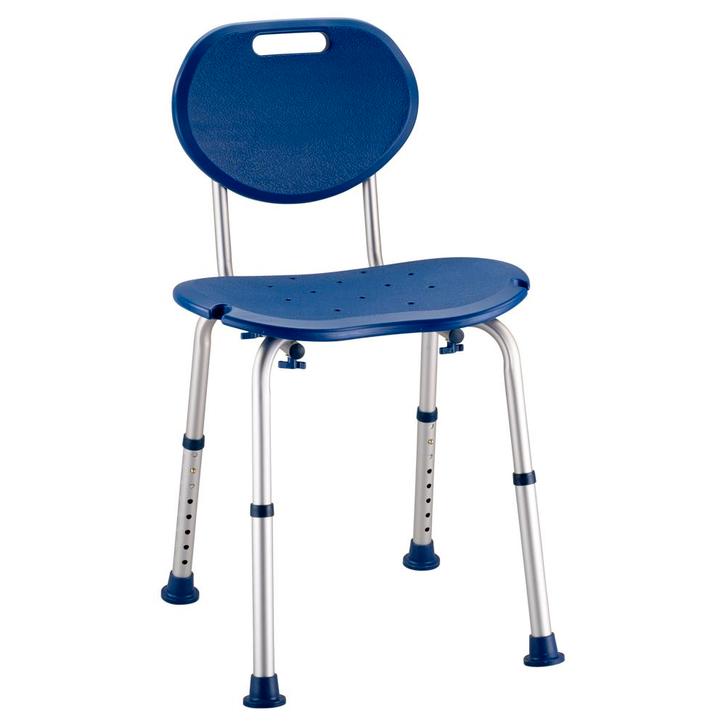 Douchestoel ovaal met handgrepen - Blauw, Diversen, Verpleegmiddelen, Ophalen of Verzenden