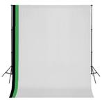 VD Fotostudioset met 3 katoenen achtergronden en frame 3x3 m, Verzenden, Nieuw