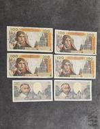 Frankrijk. - 2 x 10 and 4 x 100 Nouveaux Francs - Various, Postzegels en Munten