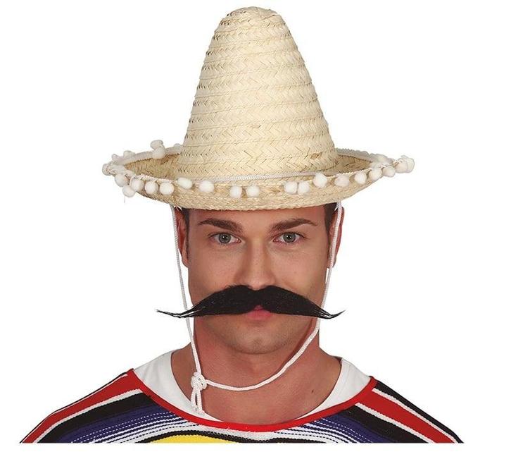 Sombrero Wit 33cm, Hobby en Vrije tijd, Feestartikelen, Nieuw, Verzenden