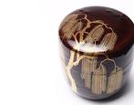 Tea Caddy Willow Maki-e with Silver Interior - Hosokawa