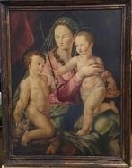 École européenne (XIX) - Madonna con bambino e San, Antiek en Kunst, Kunst | Schilderijen | Klassiek