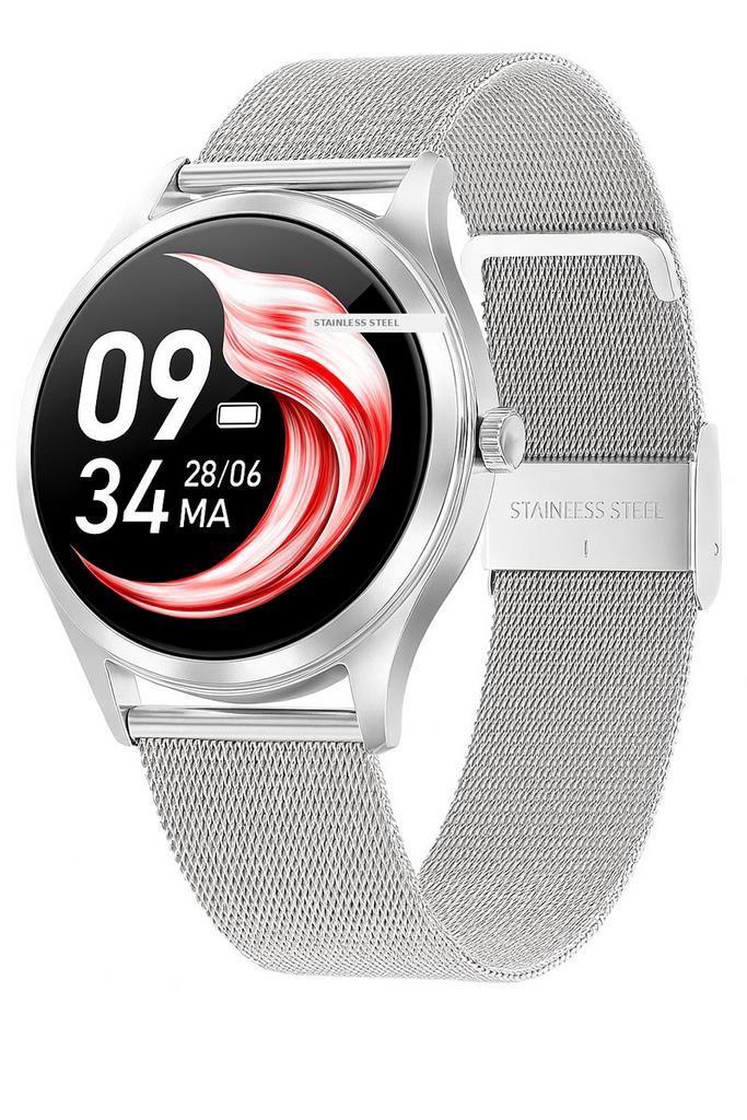 Actyve Smartwatch Dames Zilver - Geschikt voor elke laptop, Handtassen en Accessoires, Smartwatches, Zo goed als nieuw, Verzenden