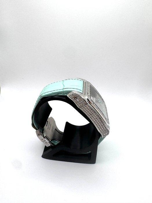 Cartier - Santos 100 XL Custom Diamonds - Zonder, Handtassen en Accessoires, Horloges | Heren