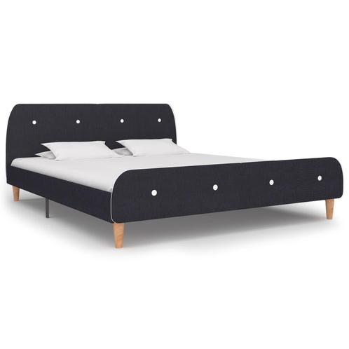 vidaXL Bedframe stof donkergrijs 160x200 cm, Huis en Inrichting, Slaapkamer | Bedden, Nieuw, Verzenden