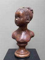 Statue, Buste van meisje - 2,8 kg - 32 cm - Résine, Antiek en Kunst