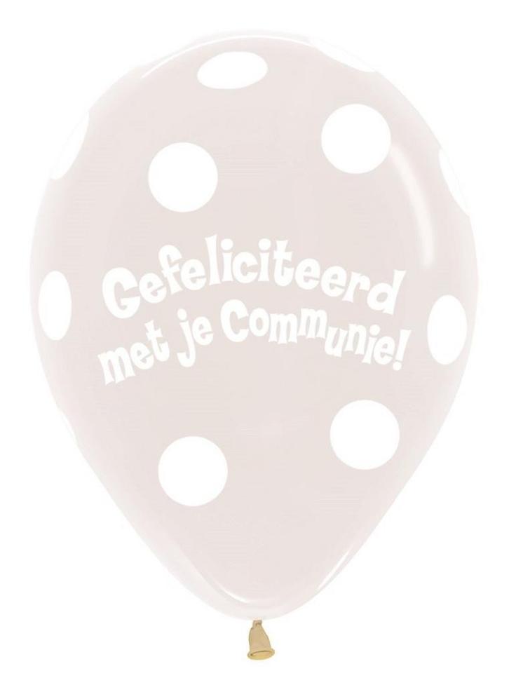 Ballonnen Communie Polka Dots Clear 30cm 25st, Hobby & Loisirs créatifs, Articles de fête, Envoi