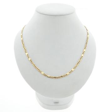 Gouden fantasie/figaro schakel ketting | 51,5 cm beschikbaar voor biedingen