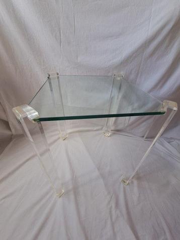 Bor Design - Table dappoint - verre trempé et plexiglas