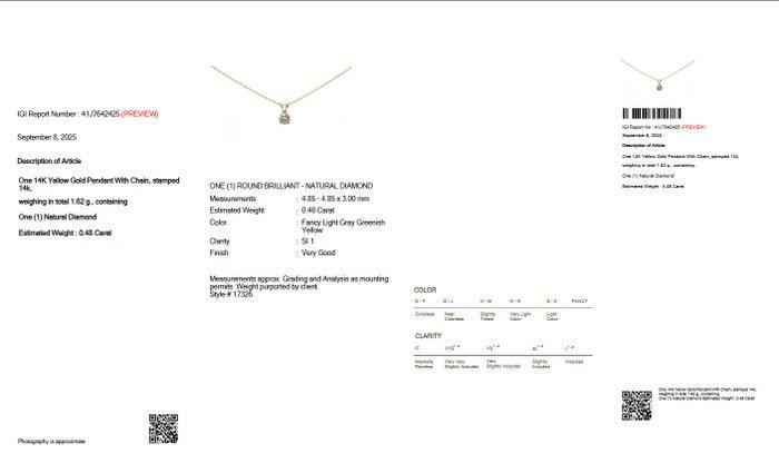 Zonder Minimumprijs - Ketting met hanger - 14 karaat Geel, Handtassen en Accessoires, Antieke sieraden