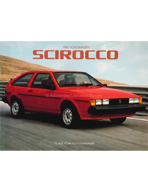 1984 VOLKSWAGEN SCIROCCO BROCHURE ENGELS, Livres, Autos | Brochures & Magazines