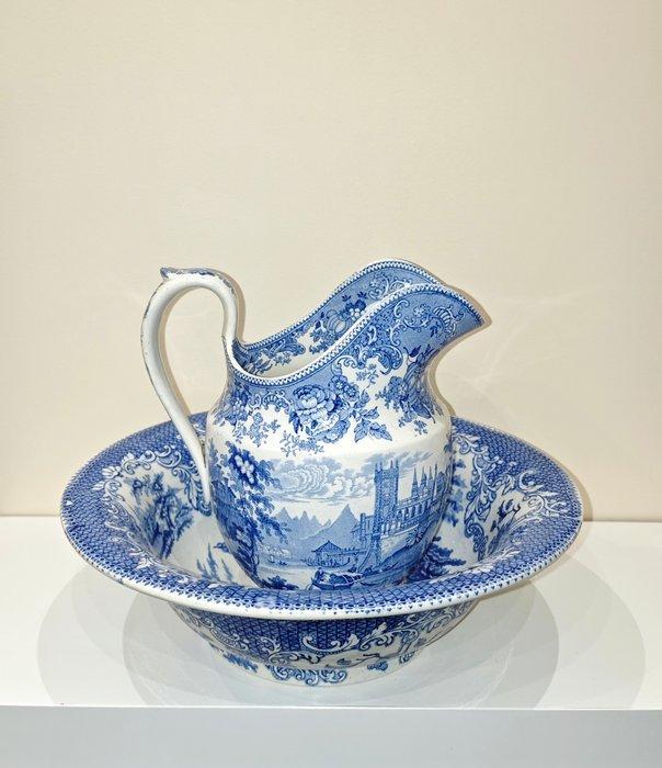 Davenport - Kruik - Keramiek - BlueWhite Ceramic Ensembl, Antiquités & Art, Antiquités | Verre & Cristal