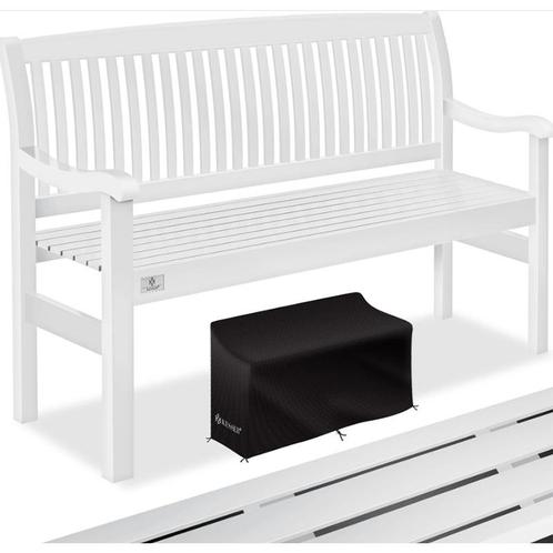 Tuinbank van hout weerbestendig - parkbank 125 cm - met, Tuin en Terras, Tuinsets en Loungesets, Verzenden