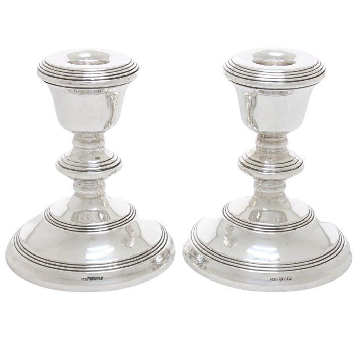 W I Broadway & Co, Birmingham - Kaarsenhouder (2) - .925, Antiek en Kunst, Antiek | Zilver en Goud