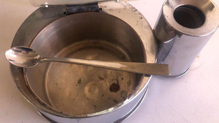 Melkkan (3) - Staal - lattiera-teiera-zuccherie, Antiek en Kunst, Antiek | Keukengerei