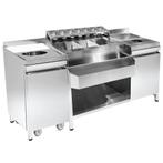 Bar-/Cocktailstation | RVS | Spoelbak + Glazenspoeler |, Verzenden, Nieuw in verpakking