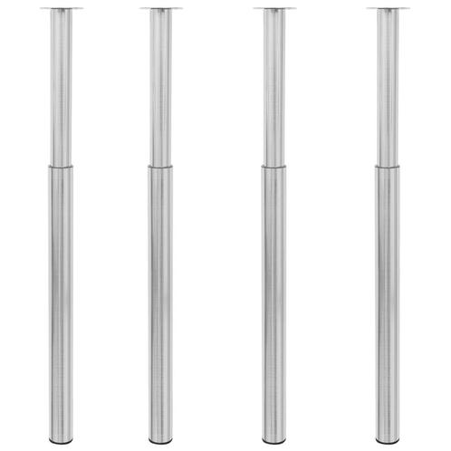 vidaXL Tafelpoten telescopisch 4 st 710-1100 mm geborsteld, Huis en Inrichting, Tafelonderdelen, Nieuw, Verzenden