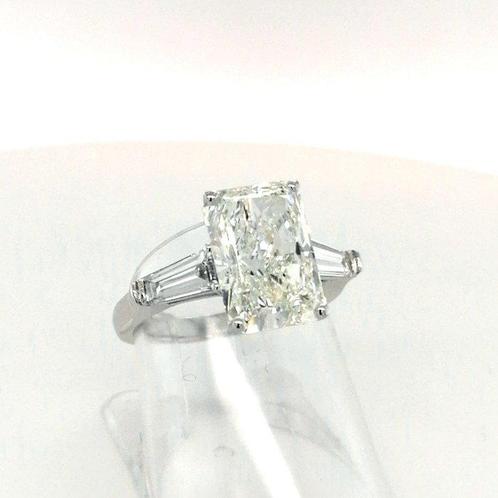 Zonder Minimumprijs - Ring - 14 karaat Witgoud - 5.96ct. tw., Handtassen en Accessoires, Ringen