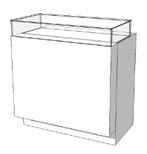 *TIP*  SUPER HIGH GLOSSY toonbank wit met vitrinelade 100 c, Ophalen of Verzenden