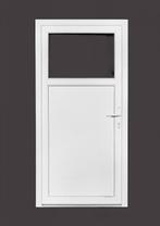 PVC Deur voor Garage, tuinhuis, schuur volpaneel,1/2,1/3glas, Doe-het-zelf en Bouw, Deuren en Vliegenramen, Kunststof, 80 tot 100 cm