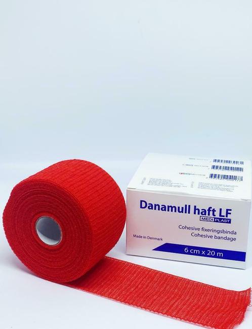 Danamull Haft Zelfklevend Fixatiewindsel rood 6cm x 20m, Diversen, Verpleegmiddelen, Nieuw, Ophalen of Verzenden
