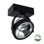 Opbouw spot dimbaar Enkel AR111 Zwart Incl. LED lamp Dim to, Maison & Meubles, Lampes | Lampes en vrac, Verzenden