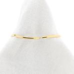 18 Krt. Gouden staafjes schakel armband | 20,5 cm (veerring), Ophalen of Verzenden, Gebruikt, Overige kleuren, Goud