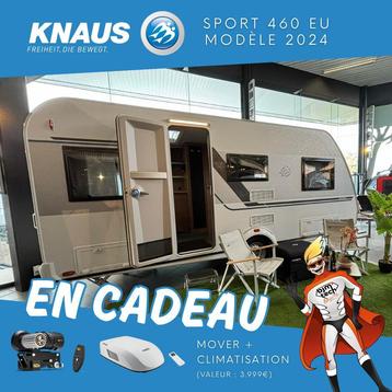 Caravane Knaus Sport 460 EU (2024), Jusqu'à 4, 6 à 7 mètres, Mover, Knaus