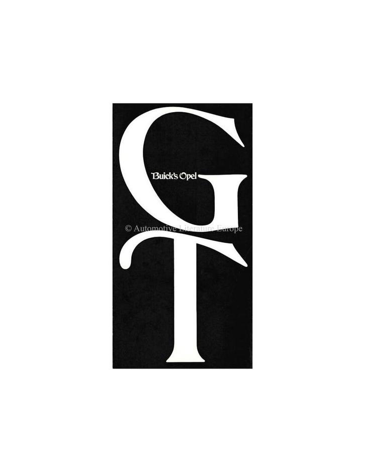 1969 OPEL BUICKS OPEL GT BROCHURE ENGELS, Boeken, Auto's | Folders en Tijdschriften