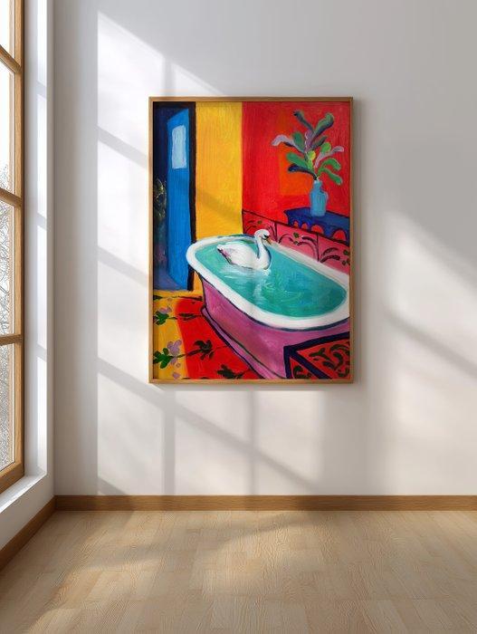 E. García - EL BAÑO DEL CISNE XL (NO RESERVE), Antiek en Kunst, Kunst | Schilderijen | Modern