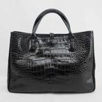 Longchamp - Crocodile-Embossed Leather Handbag - Sac à main, Handtassen en Accessoires, Nieuw