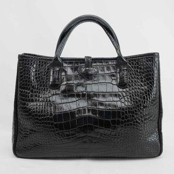 Longchamp - Crocodile-Embossed Leather Handbag - Sac à main beschikbaar voor biedingen