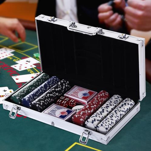 Pokerset - PremiumPoker - 300 chips - Aluminium - Multicolor, Kinderen en Baby's, Speelgoed | Overig, Nieuw, Ophalen of Verzenden