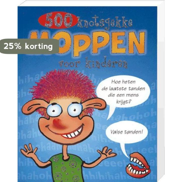 500 Knotsgekke Moppen Voor Kinderen - moppenboek Nee, Boeken, Literatuur, Gelezen, Verzenden