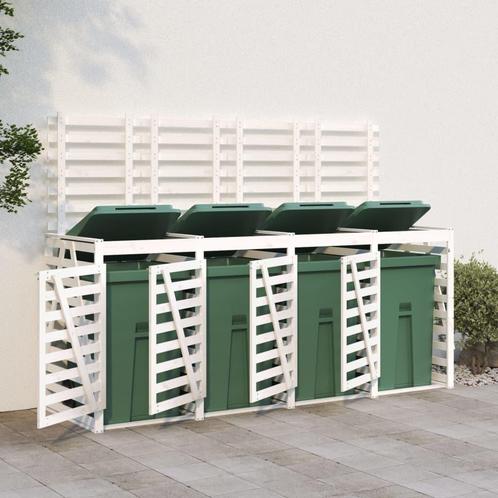 vidaXL Containerberging viervoudig massief grenenhout wit, Doe-het-zelf en Bouw, Containers, Verzenden