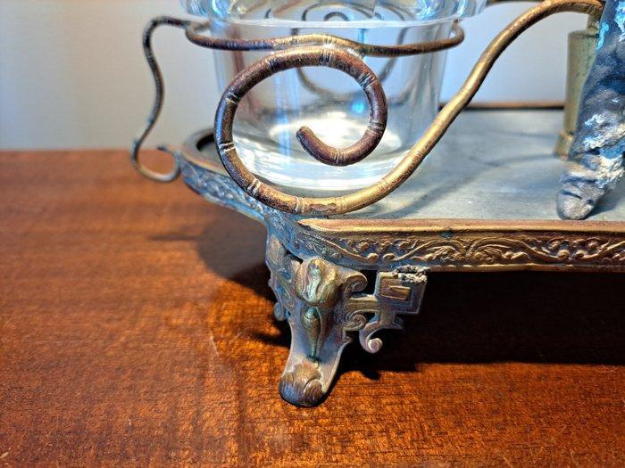 Centre de table - Bronze - Set dentretien pour confiture., Antiek en Kunst, Curiosa en Brocante